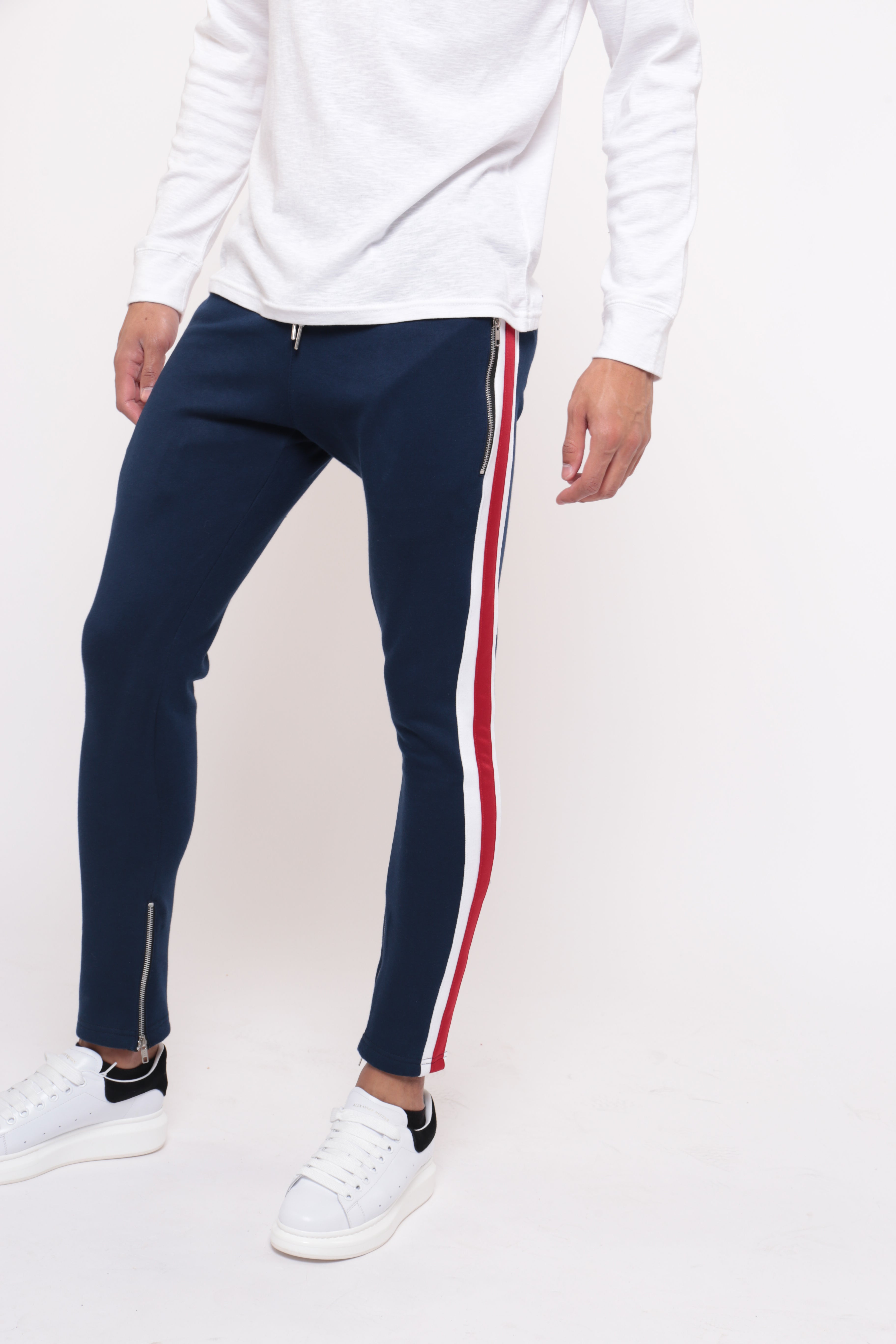 Black Double Side Stripe Joggers | Trousers | PrettyLittleThing